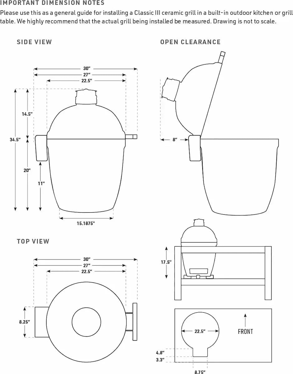 Kamado Joe Classic III 18 Ceramic BBQ Grill with Cart - Image 23