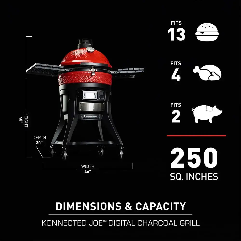 Kamado Joe Konnected Joe - 18 Charcoal BBQ Grill with WIFI - Image 6