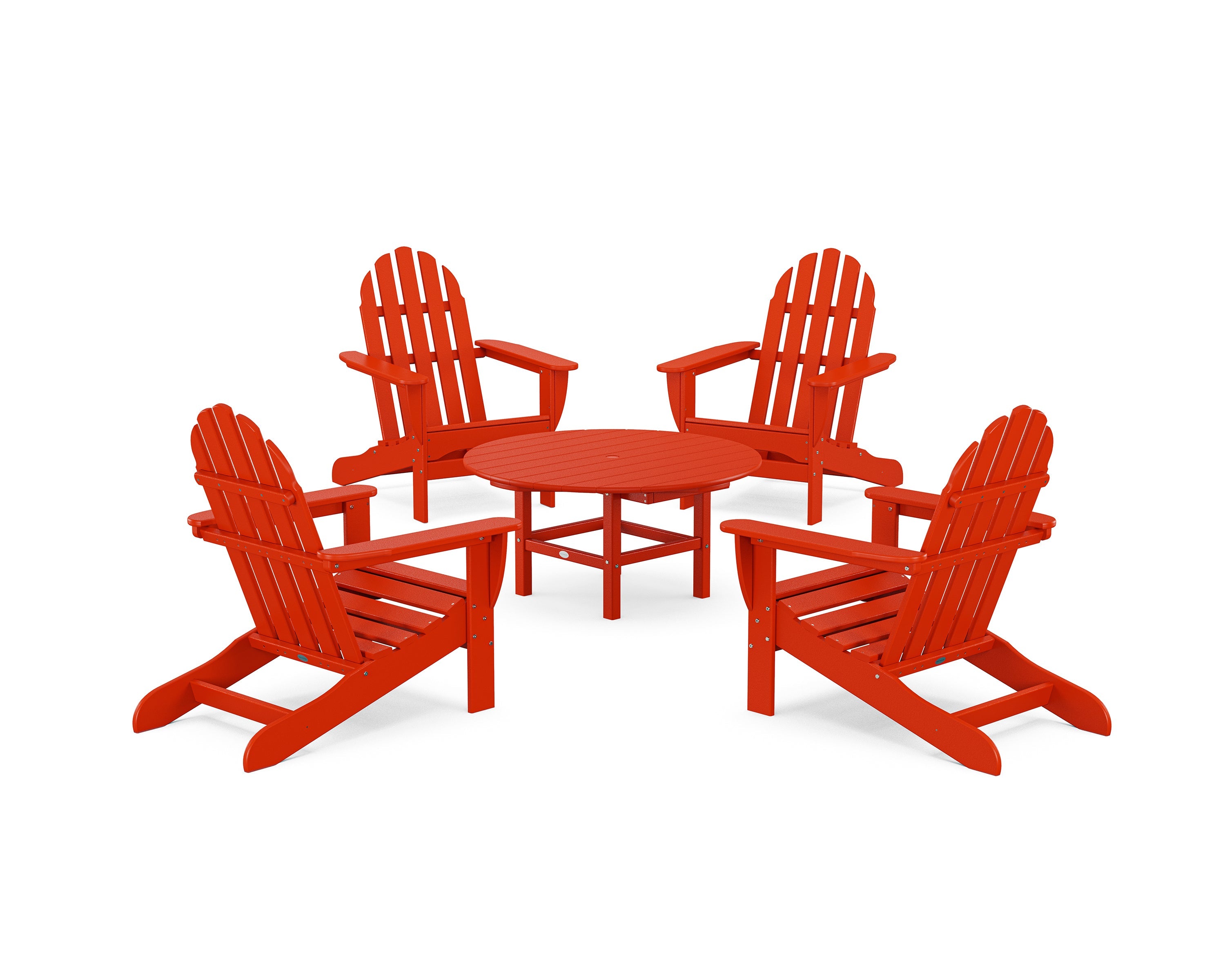 Polywoood: Classic Adirondack 5-Piece Conversation Set - Image 4
