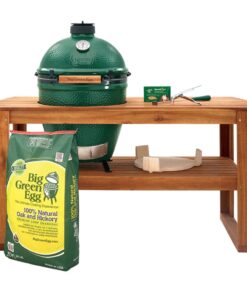 Large Big Green Egg in Acacia Table Package