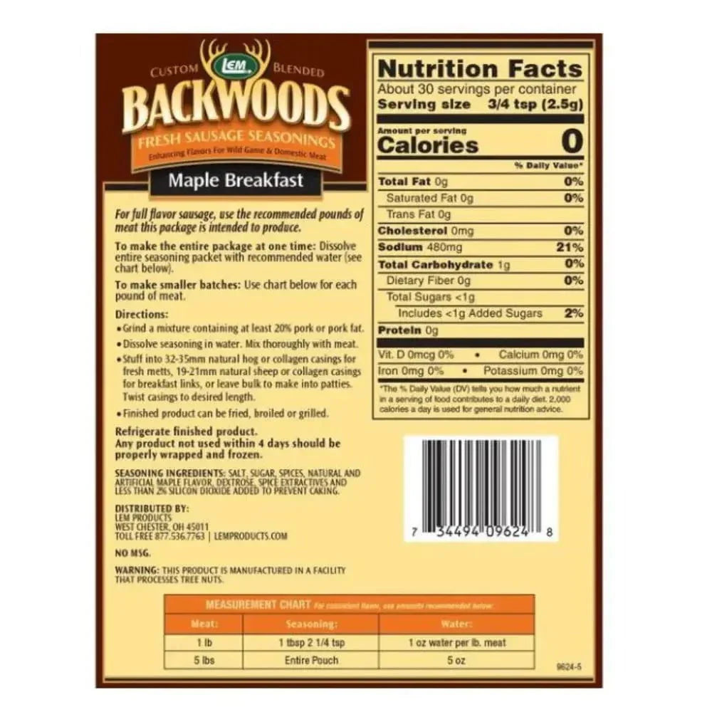 LEM Maple Breakfast Sausage Seasoning for 5 Lbs - Image 2