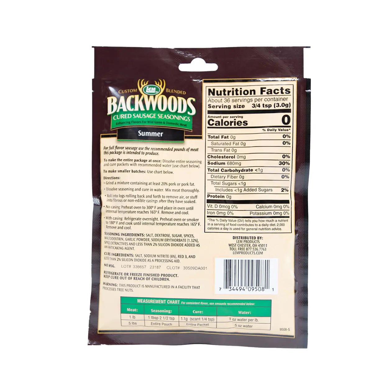 LEM Products Backwoods Cured Summer Sausage Seasoning - Image 2