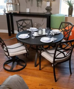 Woodard Dining Table with 4 Wiltshire Dining Chairs | FLOOR MODEL