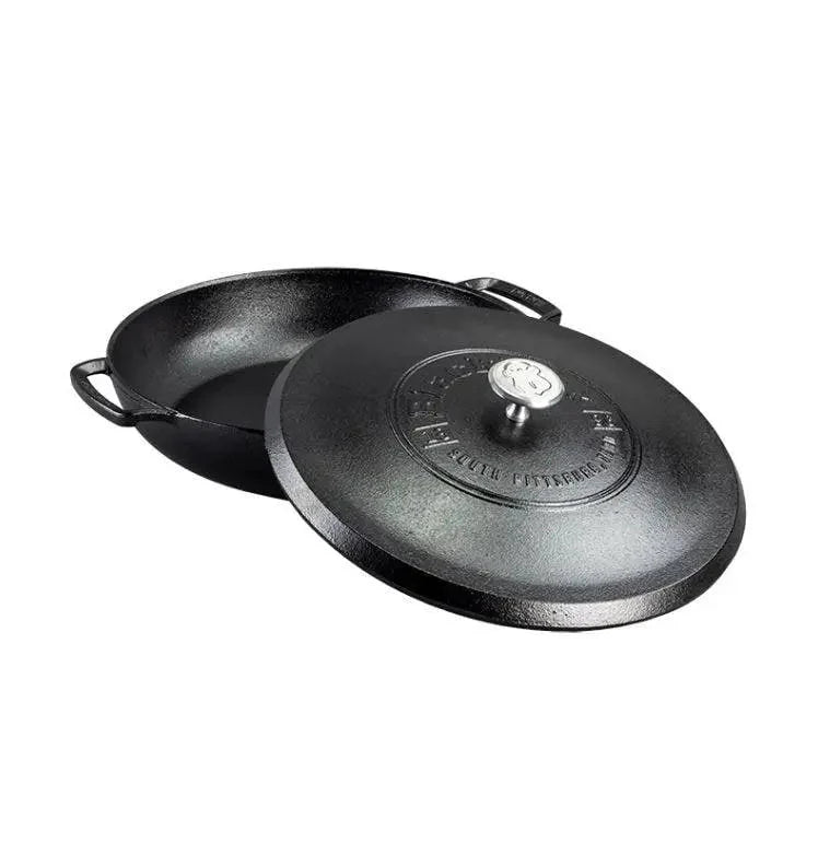 Lodge Blacklock Triple Seasoned 4 Quart Braiser with Lid - Image 3
