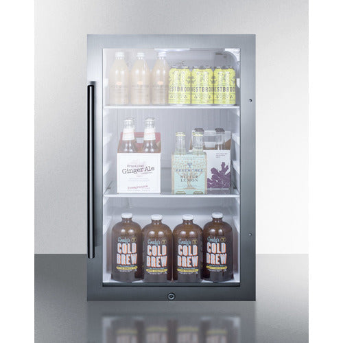 Summit Appliance: 19 Outdoor Refrigerator w/ Shallow Depth & Glass Door - Image 2