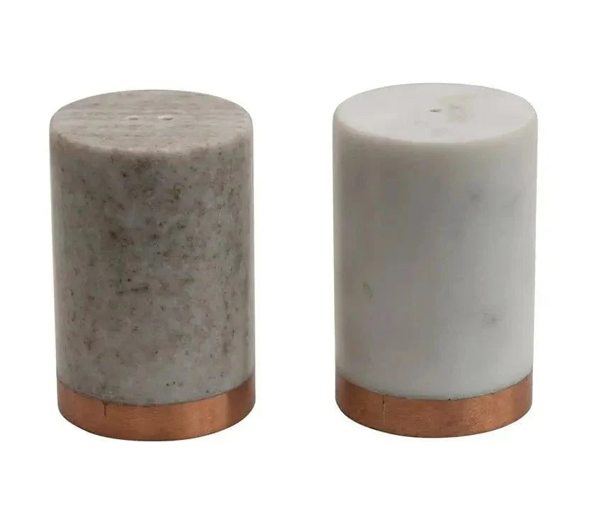 Marble Salt and Pepper Shakers. Set of 2