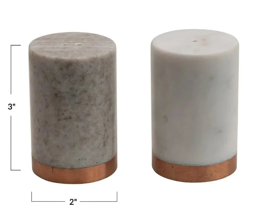 Marble Salt and Pepper Shakers. Set of 2 - Image 2