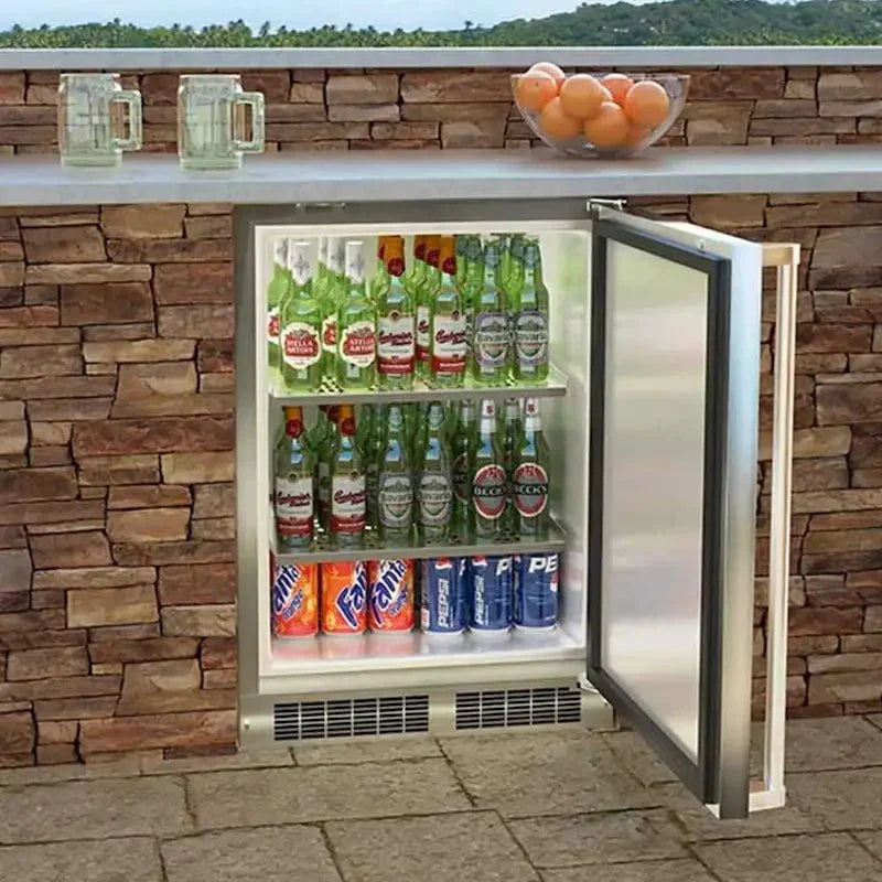 Marvel 24 Outdoor Built-In All Refrigerator. Solid Stainless Reversible Door with Lock - Image 3