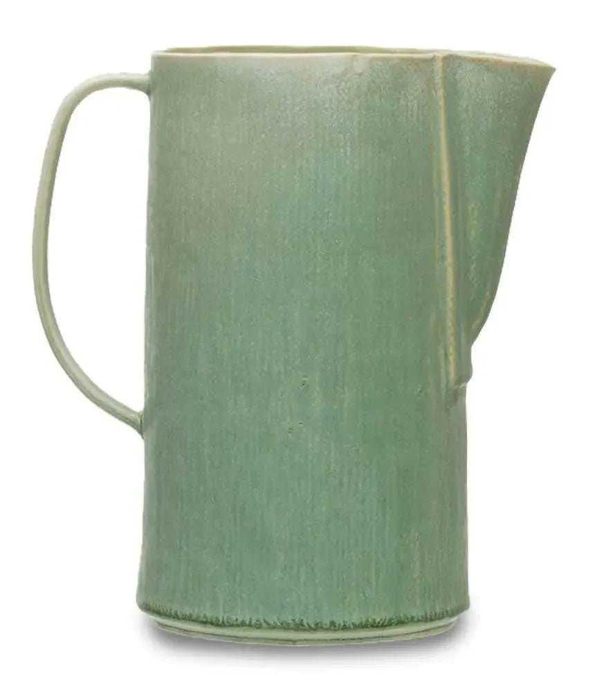 Matte Celadon Reactive Glaze Stoneware 64 oz Pitcher