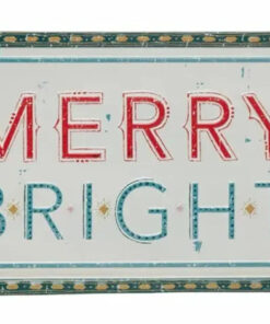 Merry Bright Embossed Metal Wall Decor