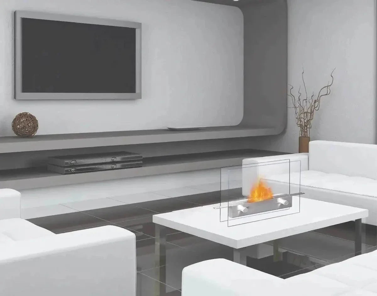 Metropolitan Tabletop Bio-ethanol Silver Fireplace by Anywhere Fireplaces - Image 3