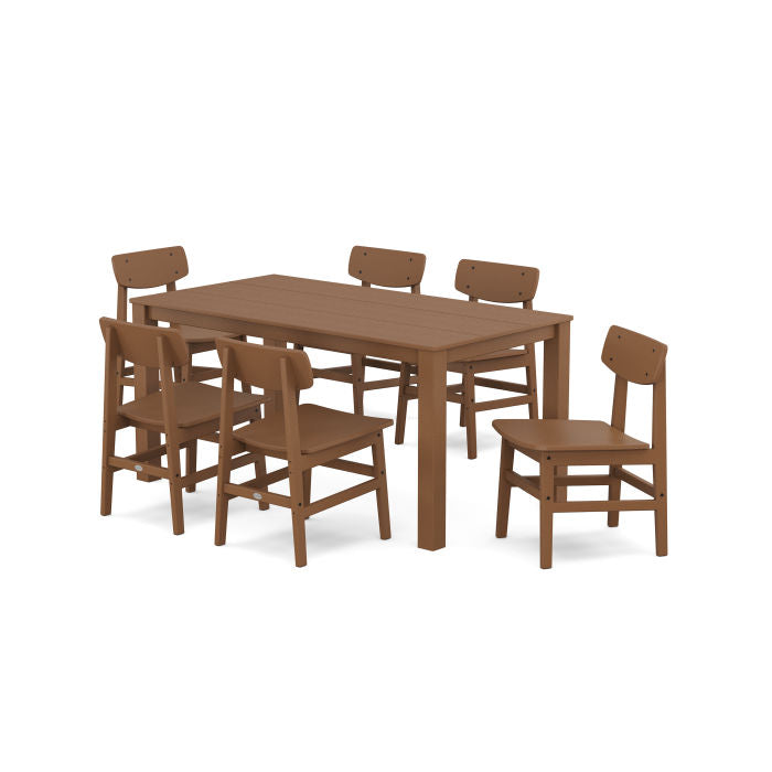 Polywood: Modern Studio Urban Chair 7-Piece Parsons Table Dining Set - Image 10