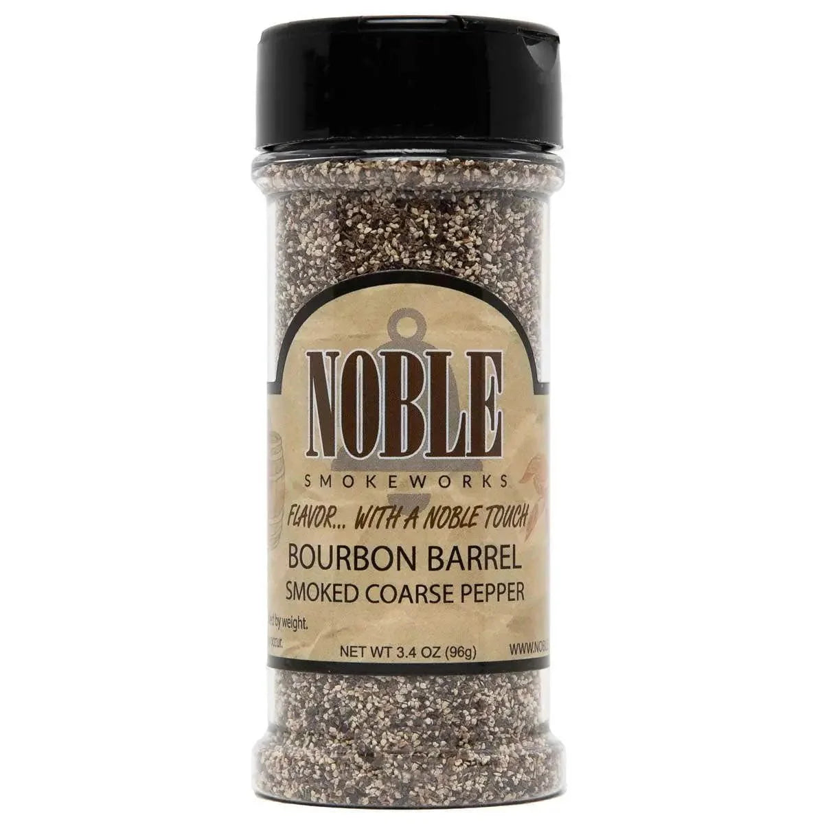 Noble Saltworks Bourbon Barrel Smoked Coarse Pepper. 3.4oz