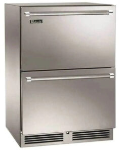 Perlick HP24 24 Undercounter Outdoor Dual Zone Freezer/Refrigerator Drawers Stainless Steel