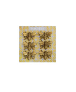 Pewter Bee Magnets on Card - Set of 6