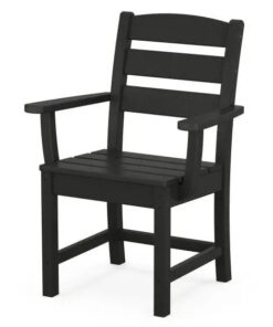 POLYWOOD Lakeside Dining Arm Chair in Black