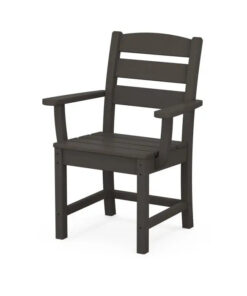 POLYWOOD Lakeside Dining Arm Chair in Vintage Coffee