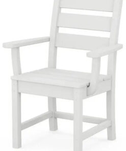 POLYWOOD Lakeside Dining Arm Chair in White