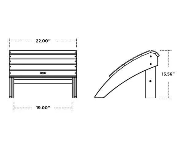 POLYWOOD Vineyard Curveback Adirondack Ottoman - Image 2