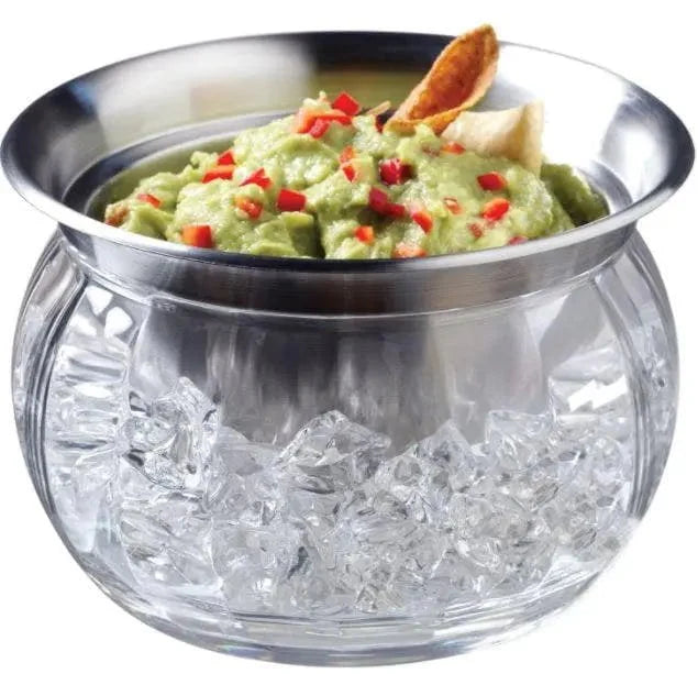 Prodyne ICED Dip-on-Ice Stainless-Steel Serving Bowl