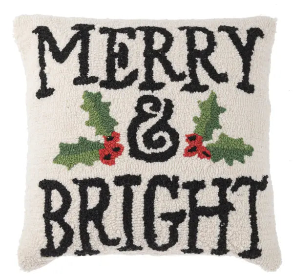 Punch Hook Merry & Bright Pillow