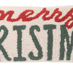 Punch Hook Merry Christmas Lumbar Pillow