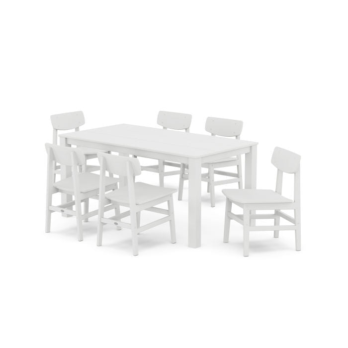 Polywood: Modern Studio Urban Chair 7-Piece Parsons Table Dining Set - Image 6