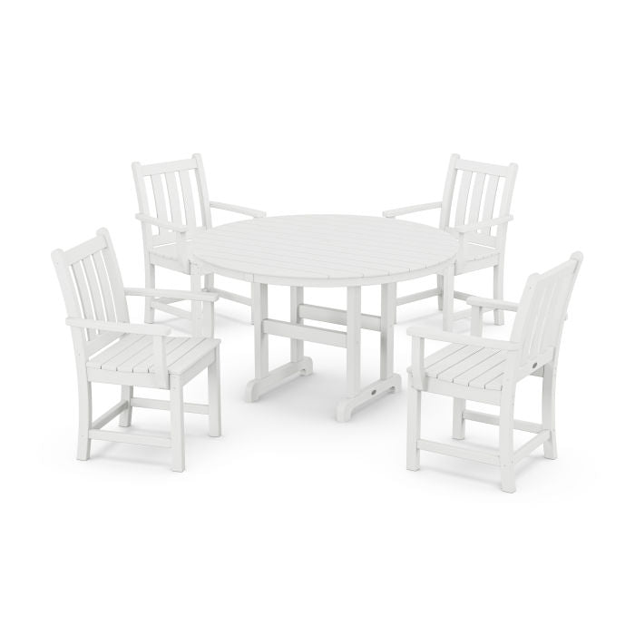 Polywood: Traditional Garden 5-Piece Round Farmhouse Dining - Image 7