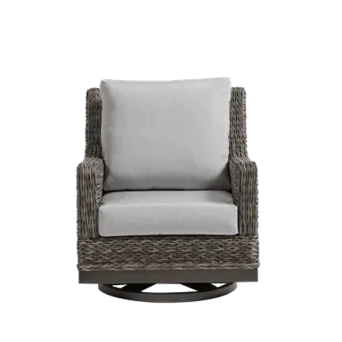 Ratana Boston Swivel Gliding Club Chair with Cash Ash Cushions - Image 4