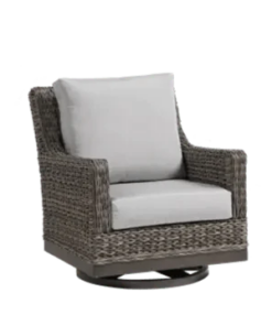 Ratana Boston Swivel Gliding Club Chair with Cash Ash Cushions
