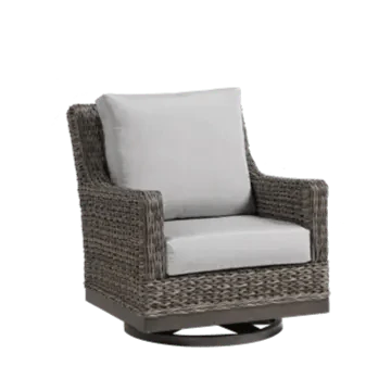 Ratana Boston Swivel Gliding Club Chair with Cash Ash Cushions