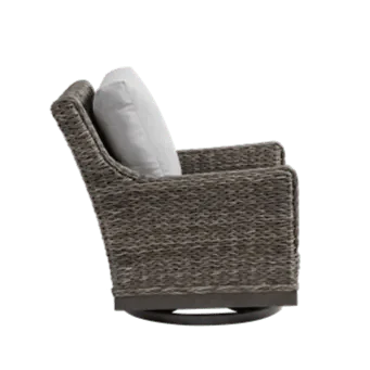 Ratana Boston Swivel Gliding Club Chair with Cash Ash Cushions - Image 3