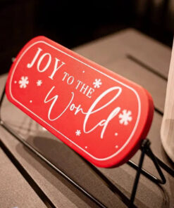 Reversible Wood Holiday Sign with 2 Holiday Sayings
