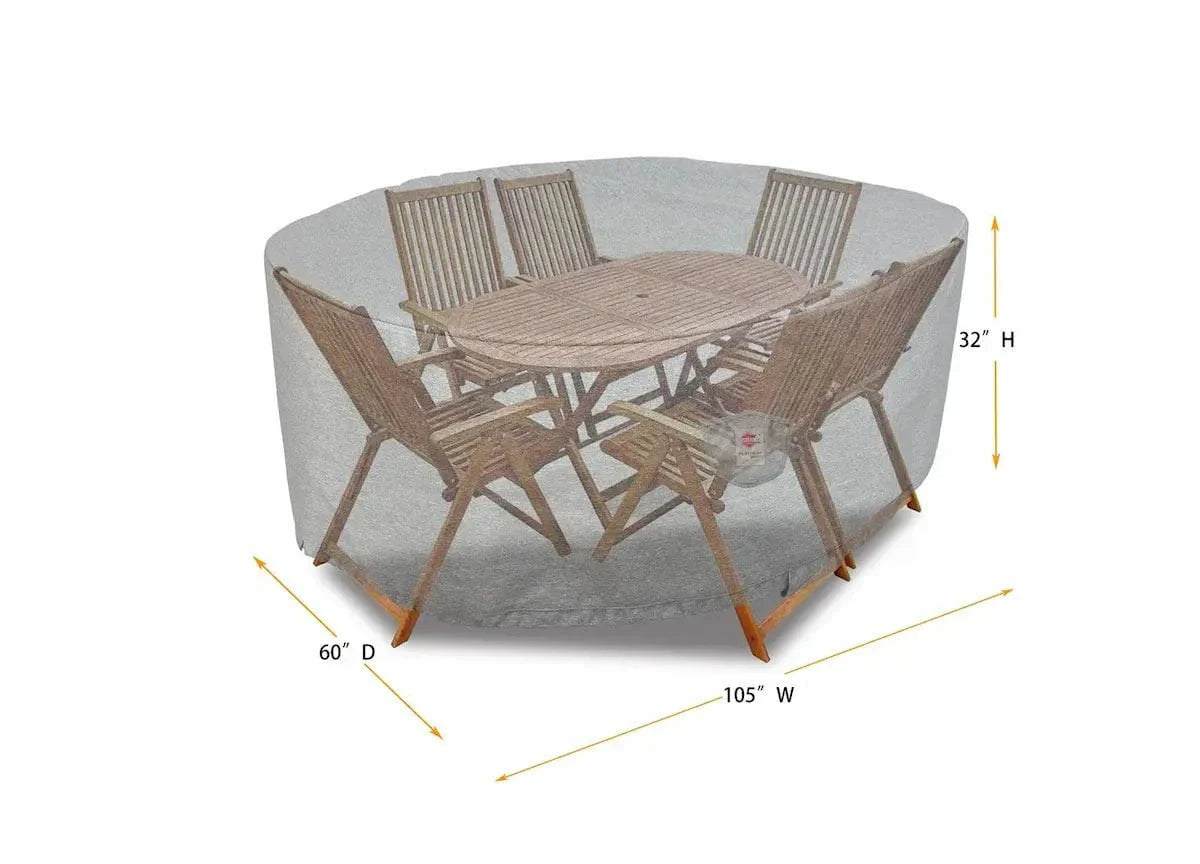 Shield Platinum Outdoor Cover for 84 Rectangle Dining Set - Image 2