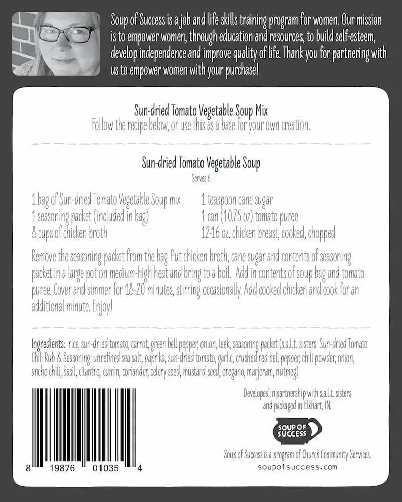 Soup of Success Sun Dried Tomato Vegetable Soup Mix - Image 3