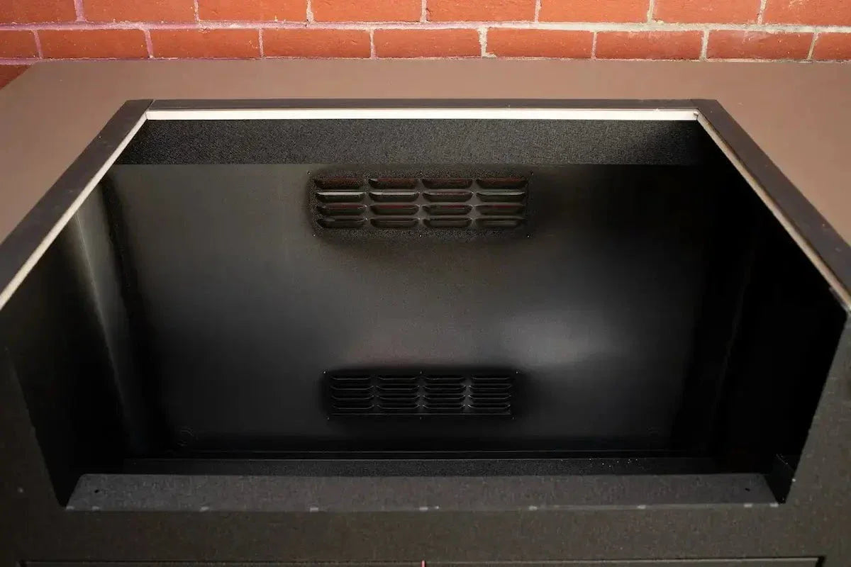 Stoll 71″ Graphite Kitchen Island with Concrete Top & Napoleon Stainless BBQ Grill - Image 3