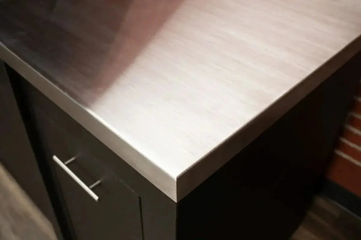 Stoll 71 Grill Island with Napoleon BIG32FT Griddle — Graphite Cabinet. Stainless Countertop - Image 3