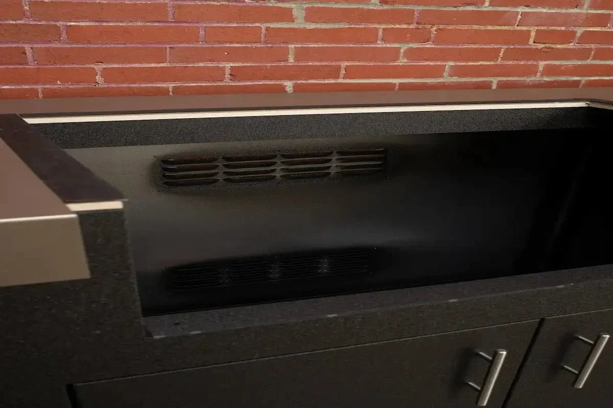 Stoll 71 Pre-Assembled Outdoor Kitchen Island + Napoleon BI32 Prestige Grill Head. Graphite with Concrete Style Top - Image 10