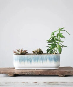 Stoneware Window Planter with 3 Sections