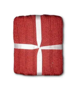 Surya Timothy Brick Red Sweater Knit Throw