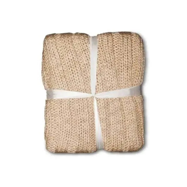 Surya Timothy Khaki Sweater Knit Throw