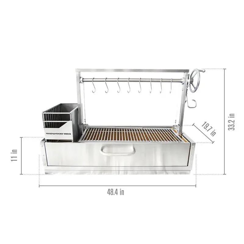 Tagwood BBQ Drop In Santa Maria Argentine Grill Stainless Steel. BBQ05SS - Image 2