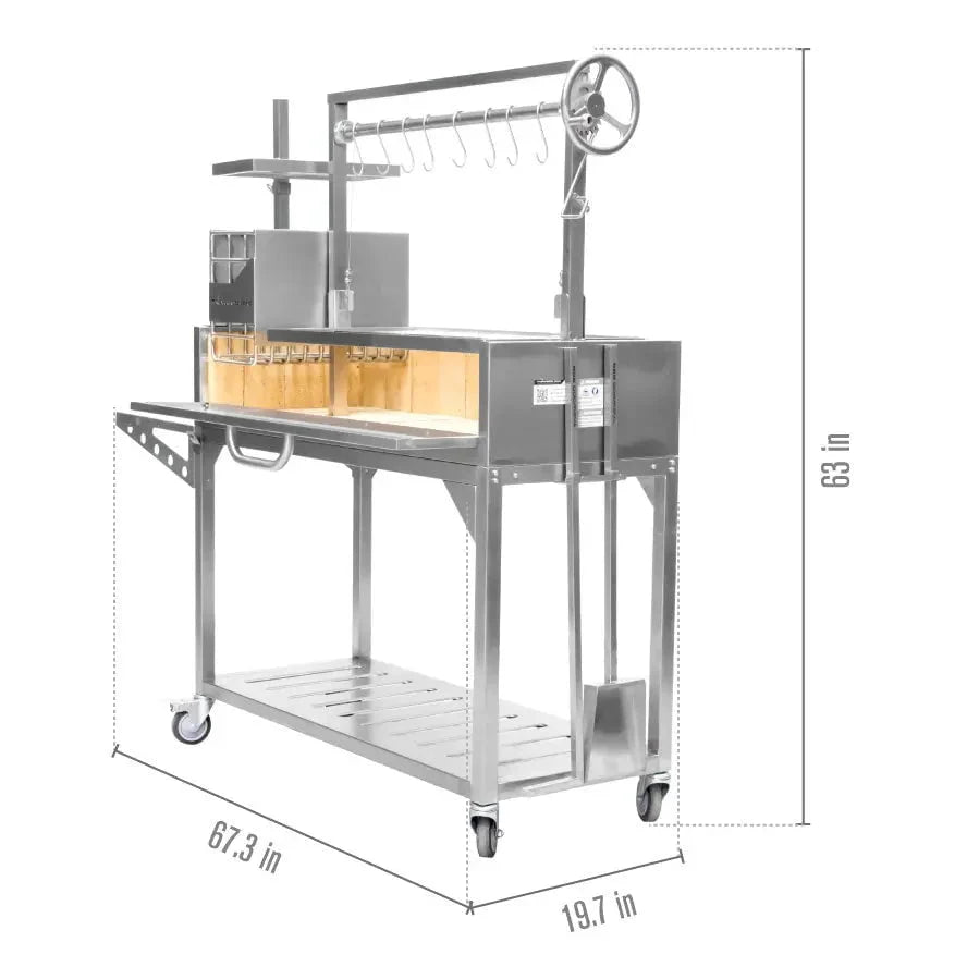 Tagwood BBQ Santa Maria Argentine Grill Stainless Steel. BBQ03SS - Image 3