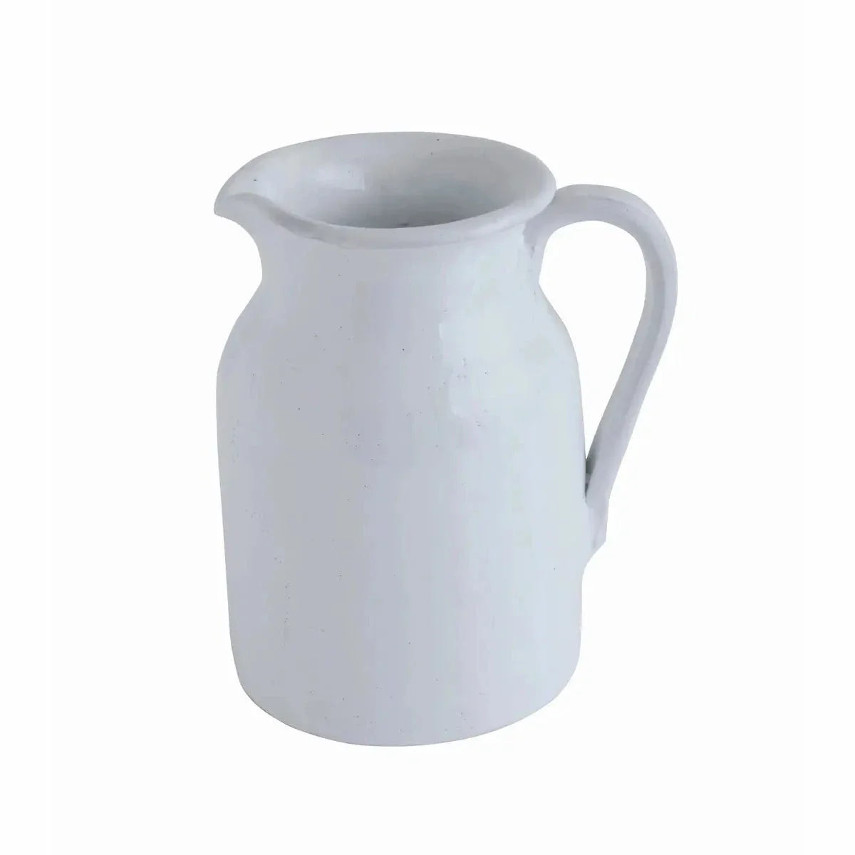 Terra Cotta Pitcher with White Glaze