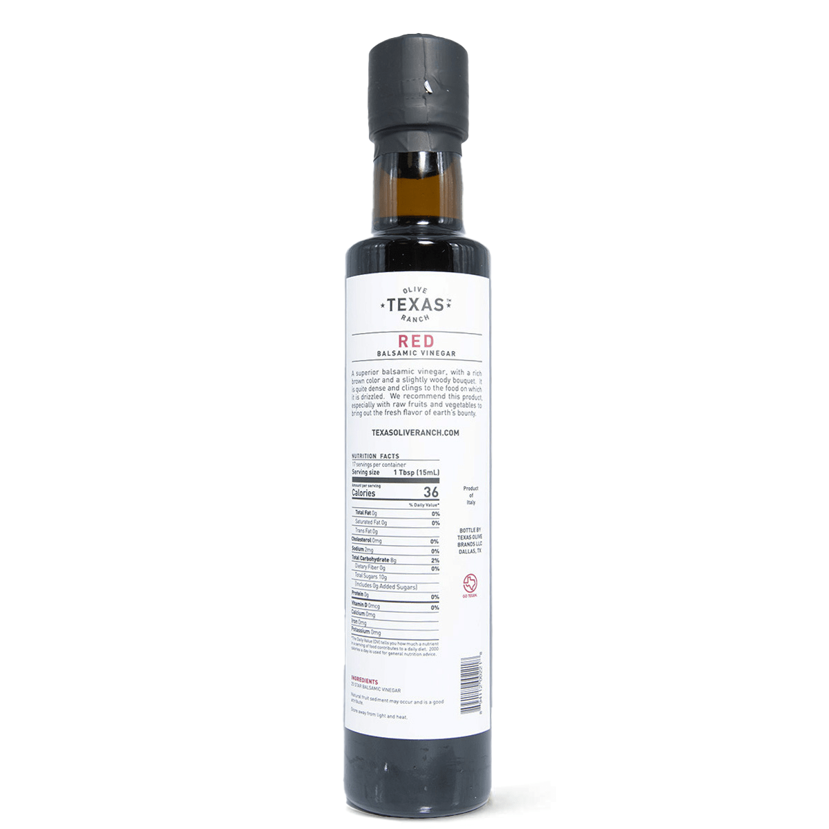 Texas Olive Ranch Classic Red Balsamic Vinegar. 250ml - Image 2