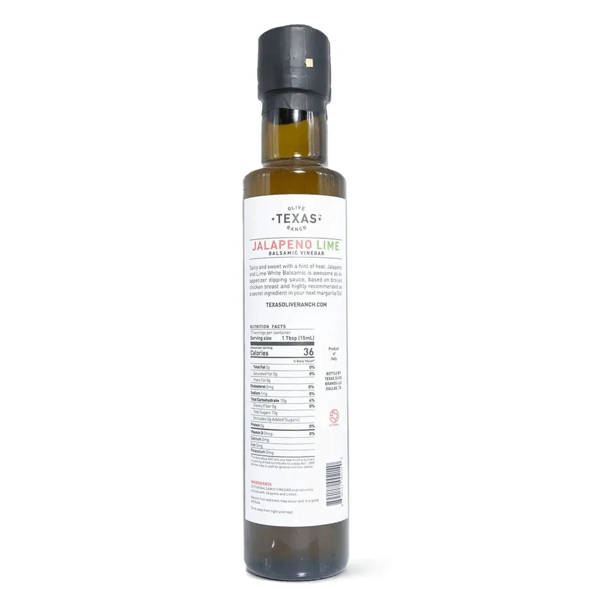 Texas Olive Ranch Jalapeno Lime White Balsamic Vinegar. 250ml - Image 2