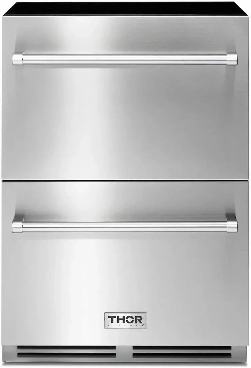 Thor 24 Indoor / Outdoor Undercounter Double Drawer Refrigerator. TRF24U