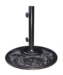 Treasure Garden 50lb Art Deco Umbrella Base with Black Finish