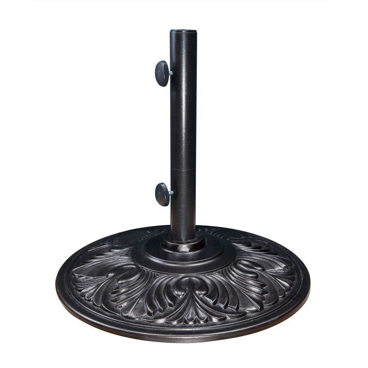 Treasure Garden 50lb Art Deco Umbrella Base with Black Finish