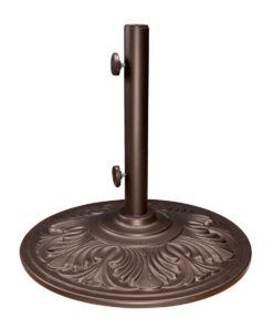 Treasure Garden 50lb Art Deco Umbrella Base with Bronze Finish